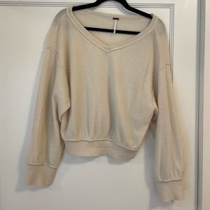 Free People Cream Cashmere Sweater